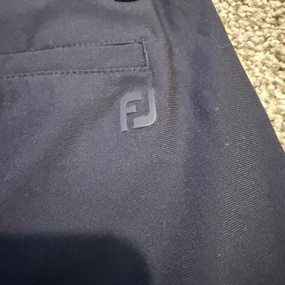 FootJoy Golf Shorts Mens 36 Navy Blue Flat Front Performance FJ Golf